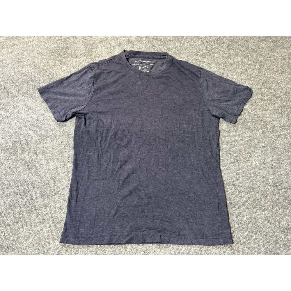 Banana Republic Shirt Mens S Blue Eco Premium Wash Tagless Cotton Crew Neck Tee